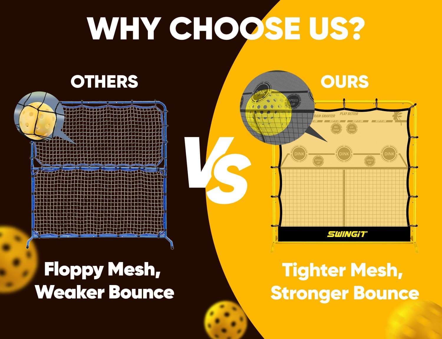 6 feet wide and 34 inches high. Play pickle ball anywhere, from your driveway to the local park. Whether you’re a beginner, a seasoned pro, or just enjoy a weekend rally, this net is perfect for drilling your dinks, warming up for a tournament, or simply having fun